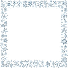 Fototapeta premium Frame from snowflakes