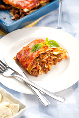 Frischgemachte Lasagne 