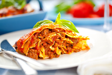 Frischgemachte Lasagne 