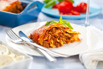 Frischgemachte Lasagne 