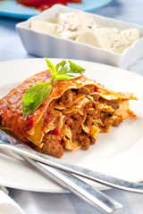 Frischgemachte Lasagne 