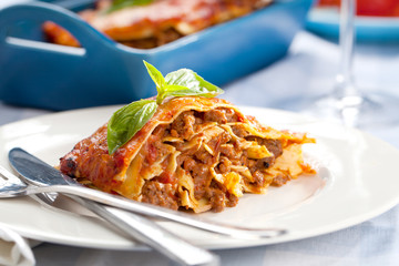 Frischgemachte Lasagne 