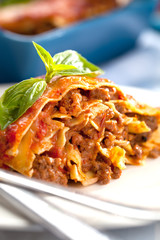 Frischgemachte Lasagne 