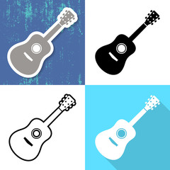Various vector guitar cards