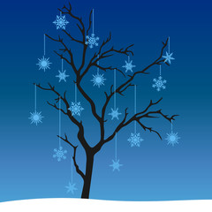 Baum zu Weihnachten - Blau