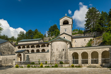Fototapeta na wymiar Cetinje old Monastery Nativity of the Blessed Virgin Mary, Montenegro