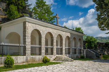 Fototapeta na wymiar Old monastery buildings in Cetinje, Montenegro