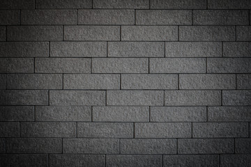 Black brick wall for background