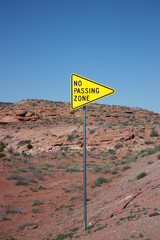 No passing zone in Utah