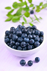 Blueberries in bowl