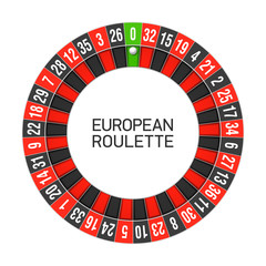 European roulette wheel