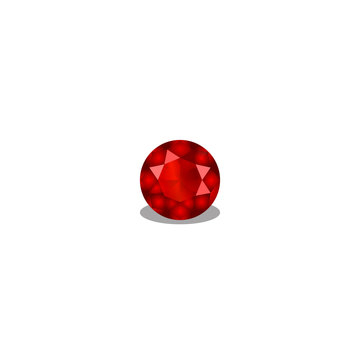 ruby, red sapphire isolated logo, icon, background for gems and jewelry company