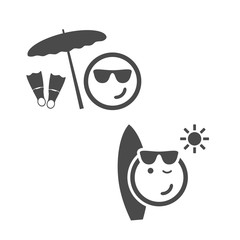 Beach Time - Emoticon Set