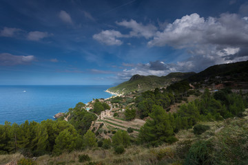 Fototapeta premium The coast at Banyalbufar in Mallorca's west coast