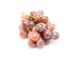 Chinese red grape on white background