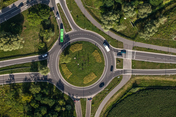 aerial view of roundabout © mariusz szczygieł
