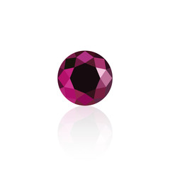 synthetic cubic zirconia semi-precious gem single isolated on white