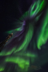 Greenland northern lights, nearby Nuuk, October 2015