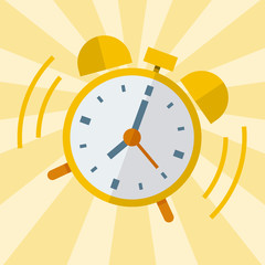 Wake up time, Vector Flat design