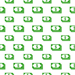 seamless pattern with dollar bill