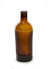 Vintage medical bottle of dark brown glass
