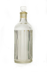 Vintage medical bottle of clear glass 