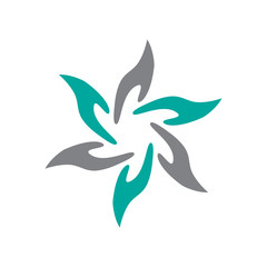 creative hand flower