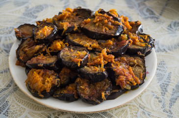 Dish Fried aubergine
