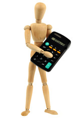 L'homme en bois et la calculatrice