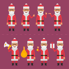 Santa Claus in various poses