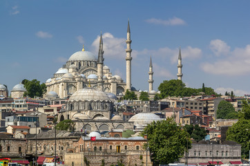 Fototapeta na wymiar view of Suleymaniye Mosque, Istanbul