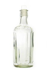 Vintage medical bottle of clear glass 