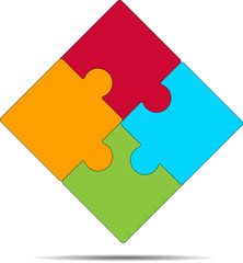 Folded puzzle icon