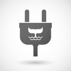 Obraz premium Isolated plug icon with a whale tail