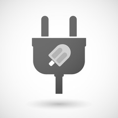 Isolated plug icon with an ice cream