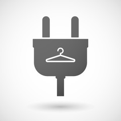 Isolated plug icon with a hanger