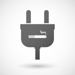 Obraz premium Isolated plug icon with a cigarette