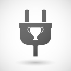 Isolated plug icon with a cup