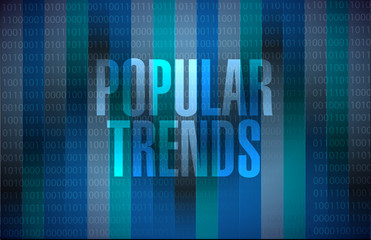 popular trends binary sign concept