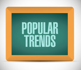 popular trends board sign concept