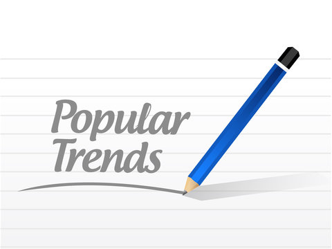 popular trends message sign concept