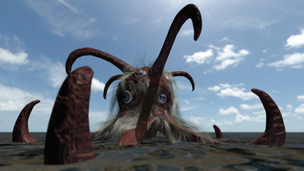 Fototapeta premium Fantasy comic seamonster 