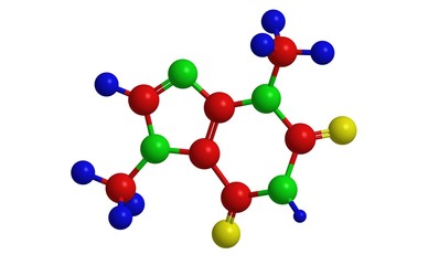 Molecular structure of theobromine