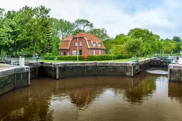 Papier Peint photo Canal 1783 Emden - Kesselschleuse