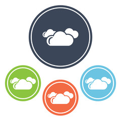 Obraz premium Cloudy weather icon