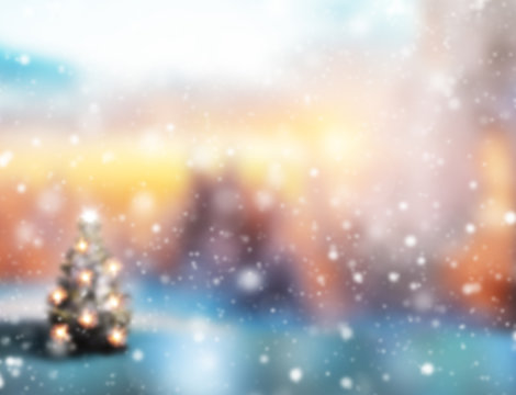 Abstract blur Christmas background