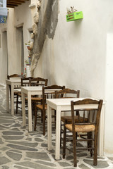 Empty terrace restaurant
