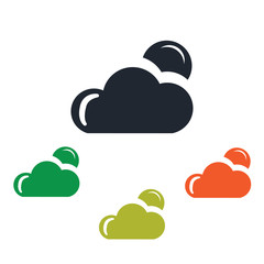 Cloudy night weather icon