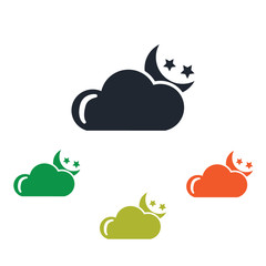 Cloudy night weather icon