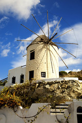 Windmill in Naxos, Greece - obrazy, fototapety, plakaty